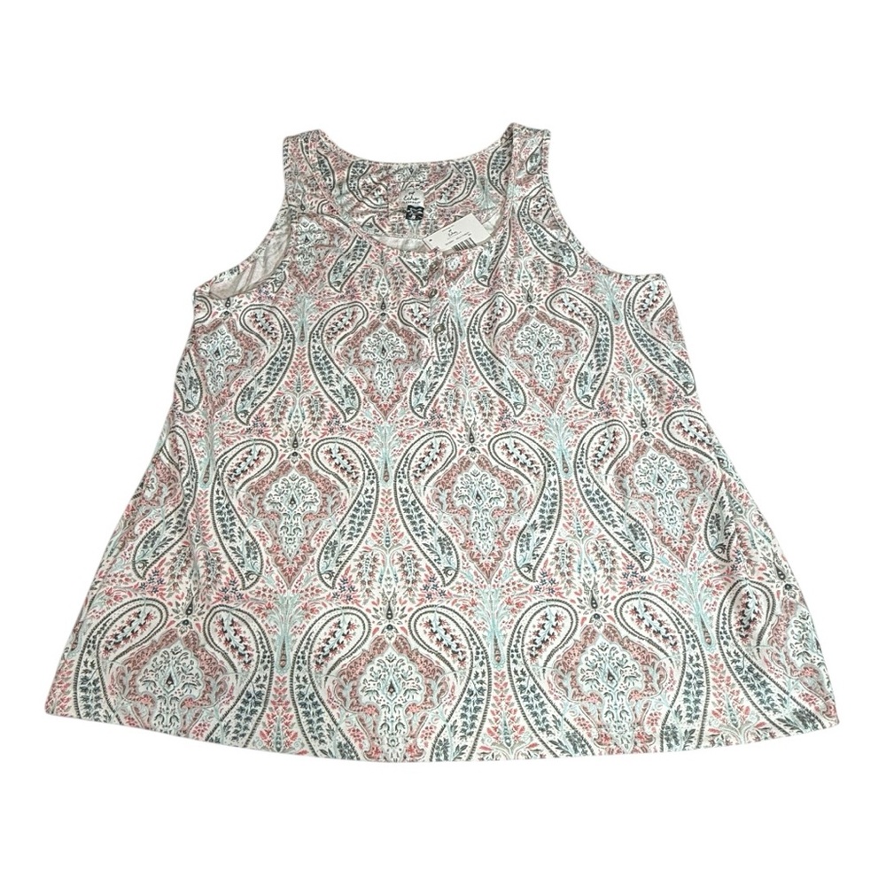 Echo Sleepwear Loungewear Paisley Sleeveless Tank Top XL NWT